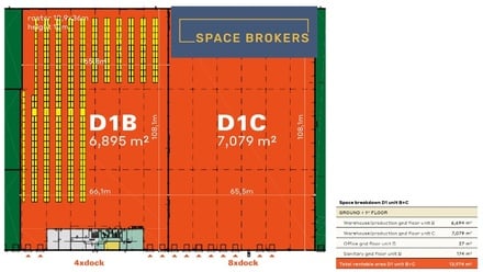Pronájem skladu 3 327 m², Divišov