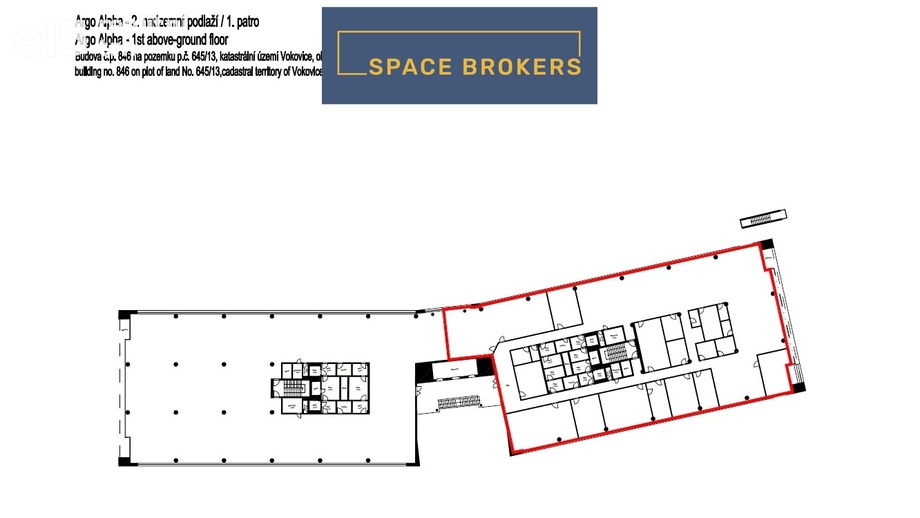 Pronájem kanceláře 440 m², Praha - Vokovice