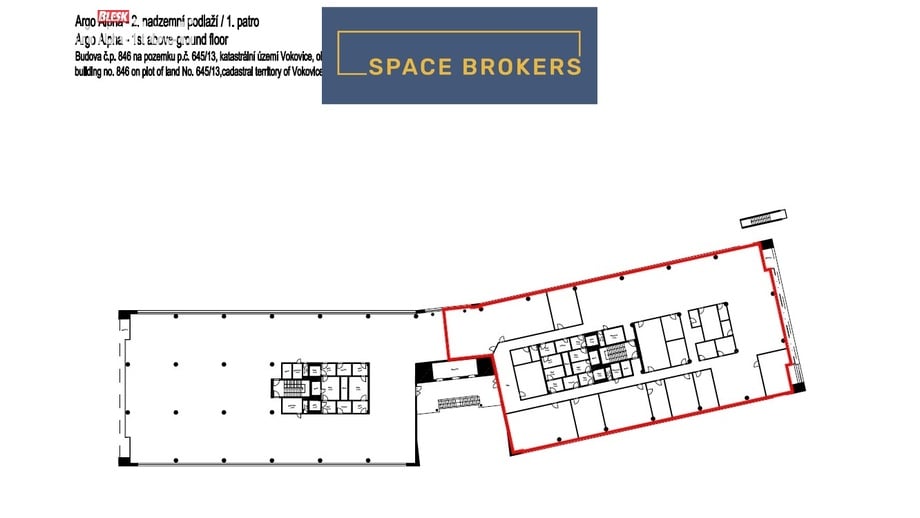 Pronájem kanceláře 440 m², Praha - Vokovice