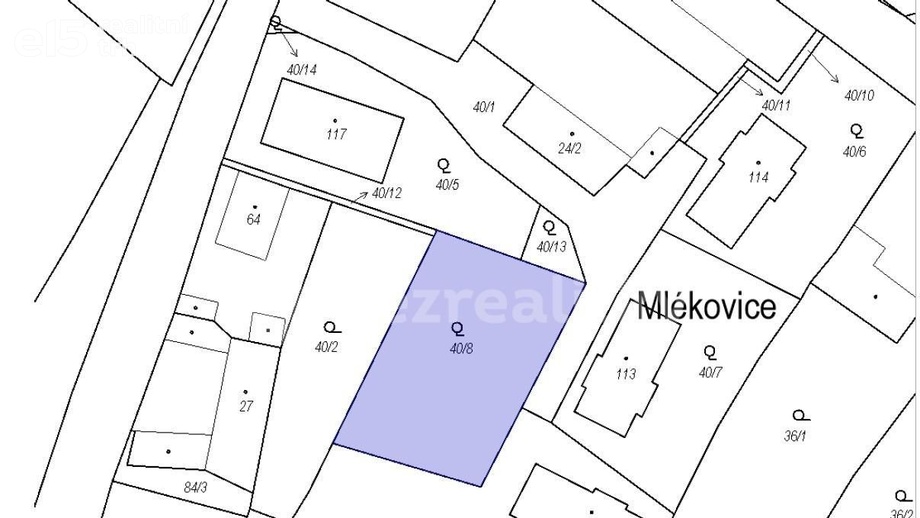 Prodej pozemky pro bydlení, 821 m² - Toušice - Mlékovice