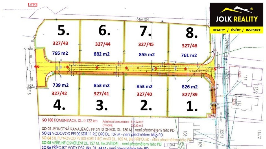 Prodej stavebního pozemku 826 m², Opava