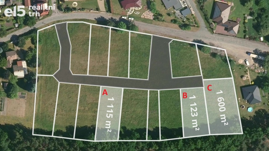 Prodej pozemky pro bydlení, 1 115 m² - Veliny