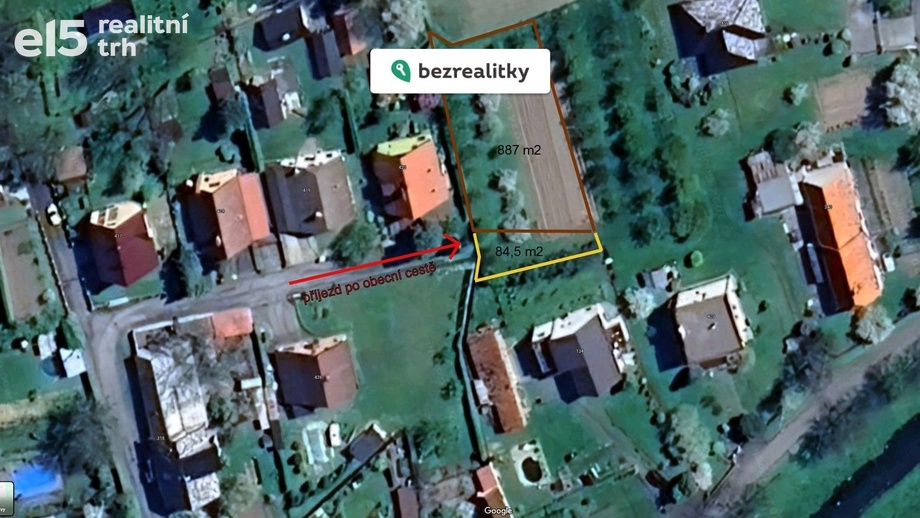 Prodej pozemky pro bydlení, 972 m² - Kunín