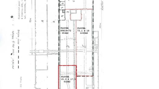 Pronájem výrobního prostoru 632 m², Praha - Hloubětín