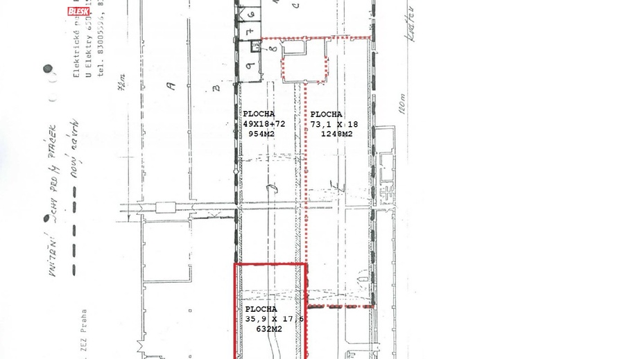 Pronájem výrobního prostoru 632 m², Praha - Hloubětín