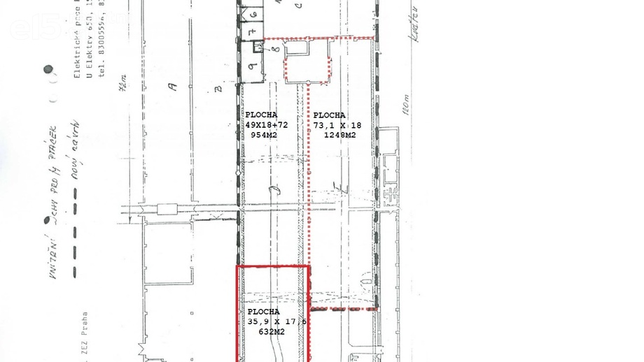 Pronájem výrobního prostoru 632 m², Praha - Hloubětín