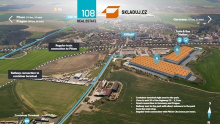 Pronájem skladu 15 000 m², Úherce