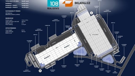 Pronájem skladu 15 000 m², Úherce