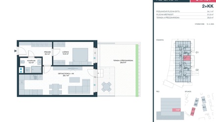Prodej bytu 2+kk 52 m², Kladno