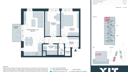 Prodej bytu 3+kk 61 m², Kladno