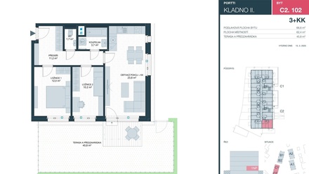 Prodej bytu 3+kk 62 m², Kladno