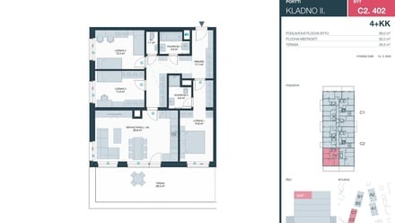 Prodej bytu 4+kk 92 m², Kladno