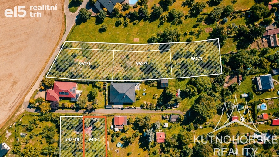 Prodej pozemky pro bydlení, 856 m² - Týnec nad Labem