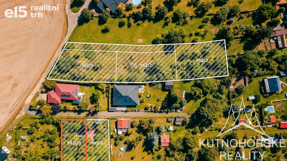 Prodej pozemky pro bydlení, 849 m² - Týnec nad Labem