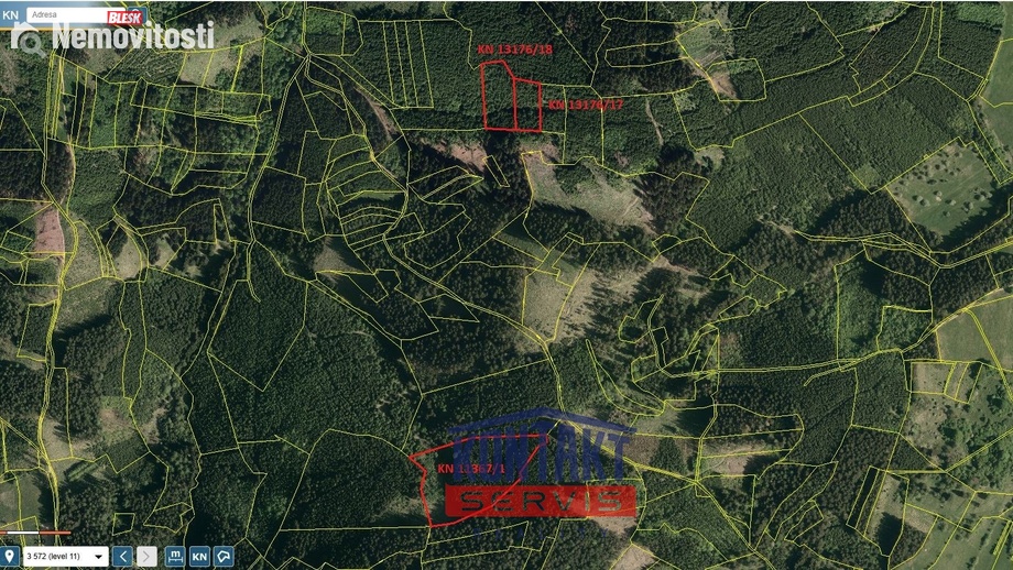 Prodej lesa 25 593 m², Huslenky