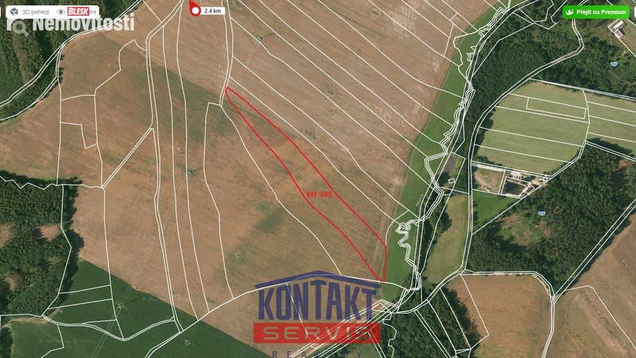 Prodej pole 17 246 m², Rokycany