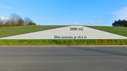 Prodej stavebního pozemku 3 990 m², Koryčany - Blišice
