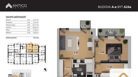 Prodej bytu 2+kk 68 m², Český Brod