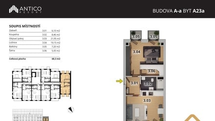 Prodej bytu 2+kk 61 m², Český Brod