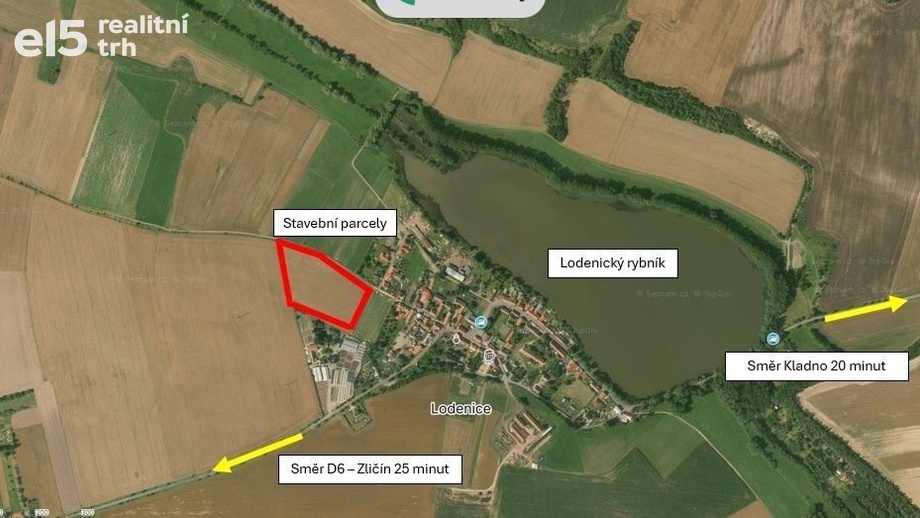Prodej pozemky pro bydlení, 802 m² - Mšecké Žehrovice - Lodenice