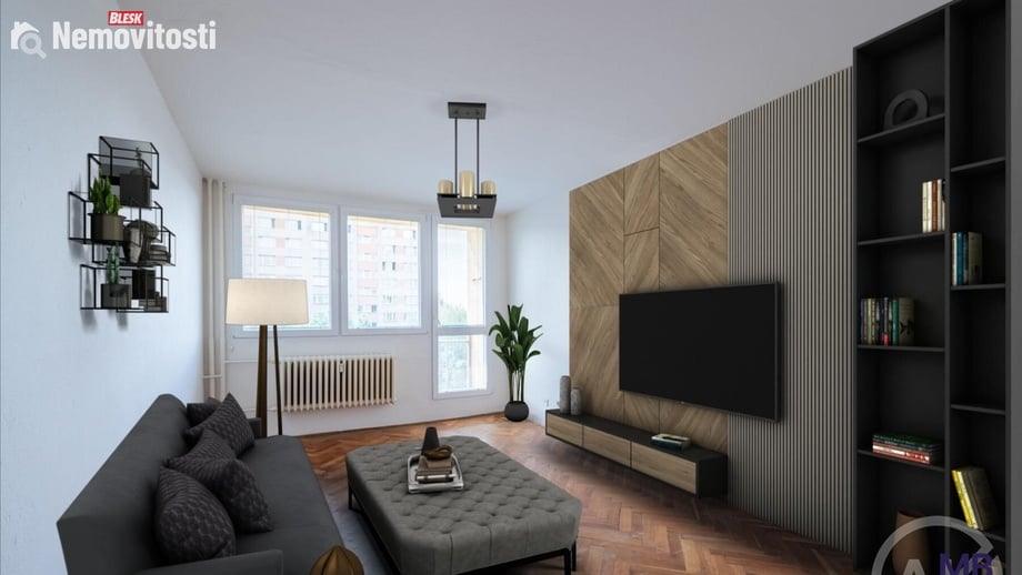 Prodej podílu 1/10 bytu 2+1 56 m², Ostrava - Moravská Ostrava