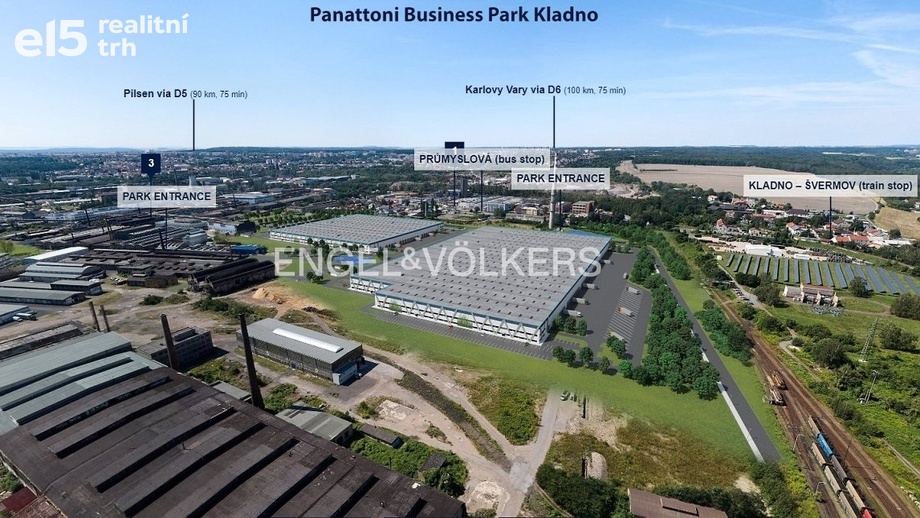 Pronájem skladu 88 484 m², Kladno