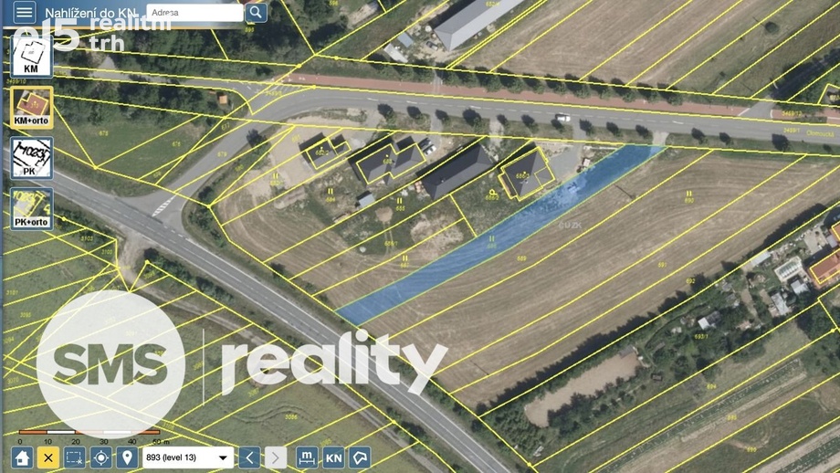 Prodej pozemky pro bydlení, 1 094 m² - Velký Újezd