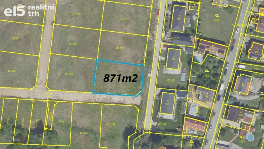 Prodej stavebního pozemku 871 m², Tuklaty