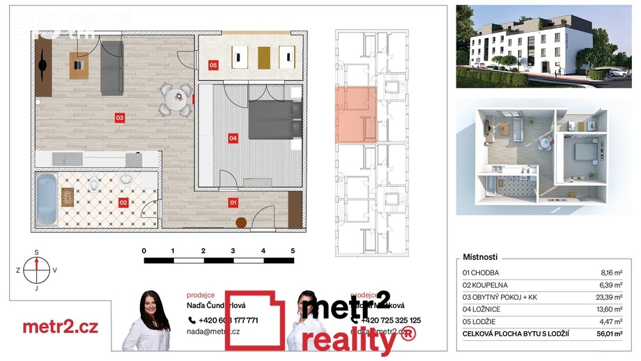 Prodej byty 2+kk, 52 m² - Lipník nad Bečvou