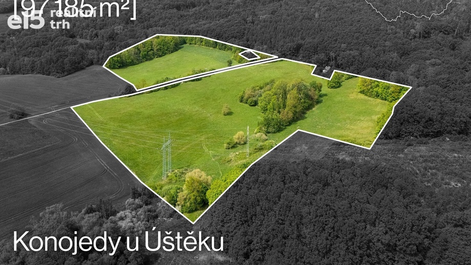 Prodej zemědělská půda, 97 185 m² - Úštěk - Konojedy