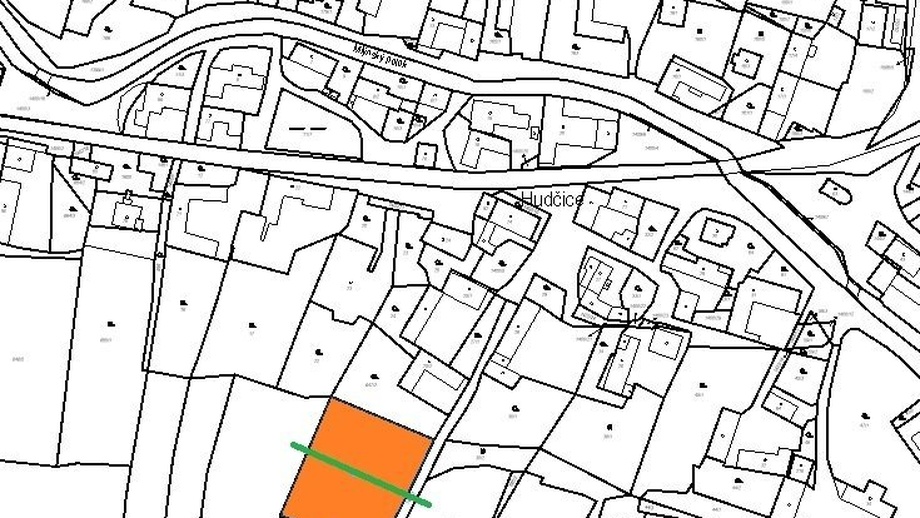 Prodej stavebního pozemku 1 238 m², Hudčice