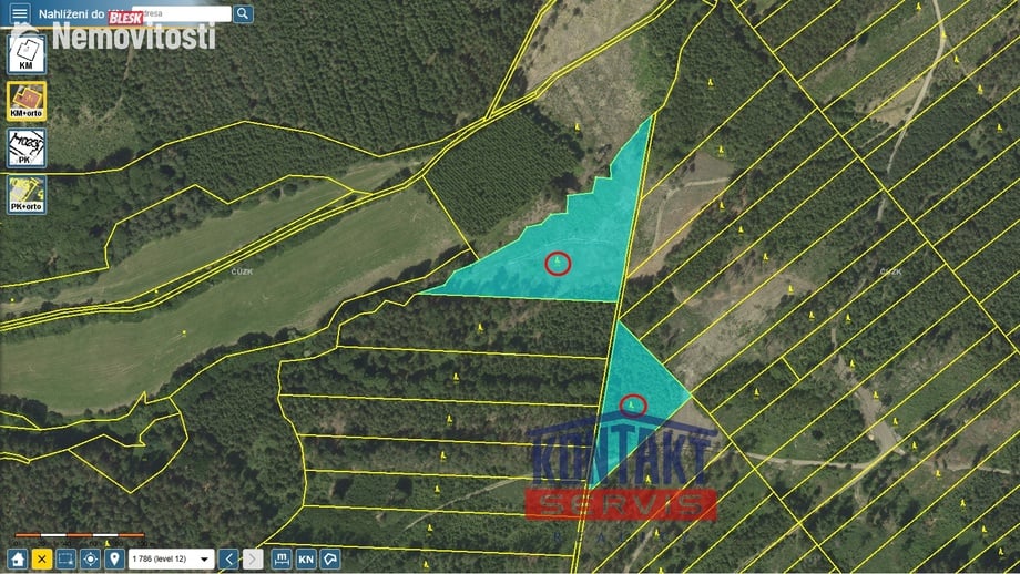 Prodej lesa 70 821 m², Jevíčko