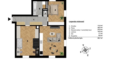 Prodej bytu 3+kk 85 m², Mcely