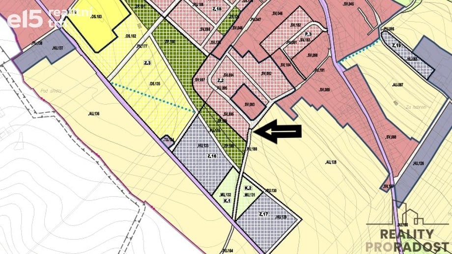 Prodej pozemky pro bydlení, 2 163 m² - Zbraslav na Moravě