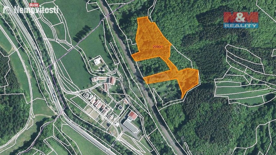 Prodej lesa 11 283 m², Lužná