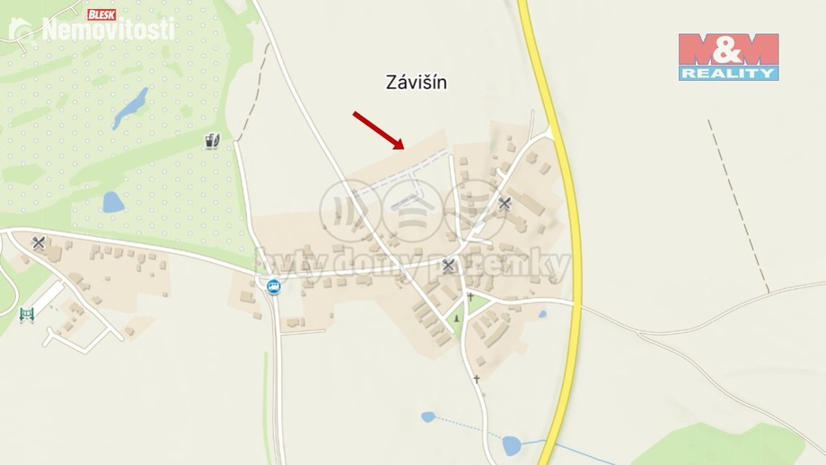 Prodej stavebního pozemku 530 m², Zádub-Závišín