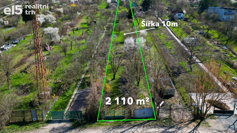 Prodej pozemky - zahrady, 2 110 m² - Brno - Brněnské Ivanovice