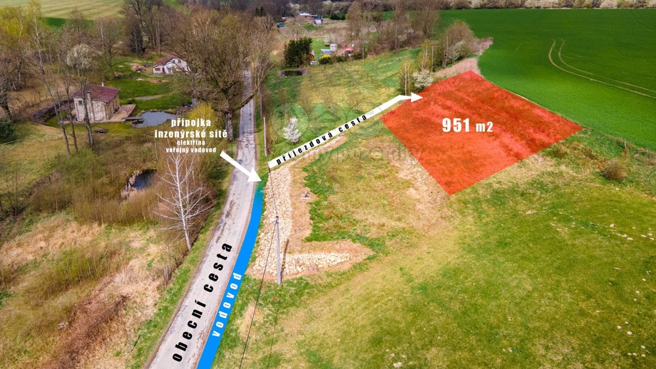 Prodej pozemky pro bydlení, 951 m² - Anenská Studánka