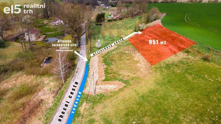Prodej pozemky pro bydlení, 951 m² - Anenská Studánka