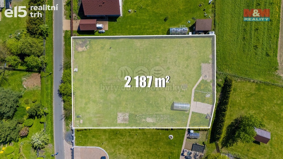 Prodej pozemky pro bydlení, 2 187 m² - Třebušín - Řepčice
