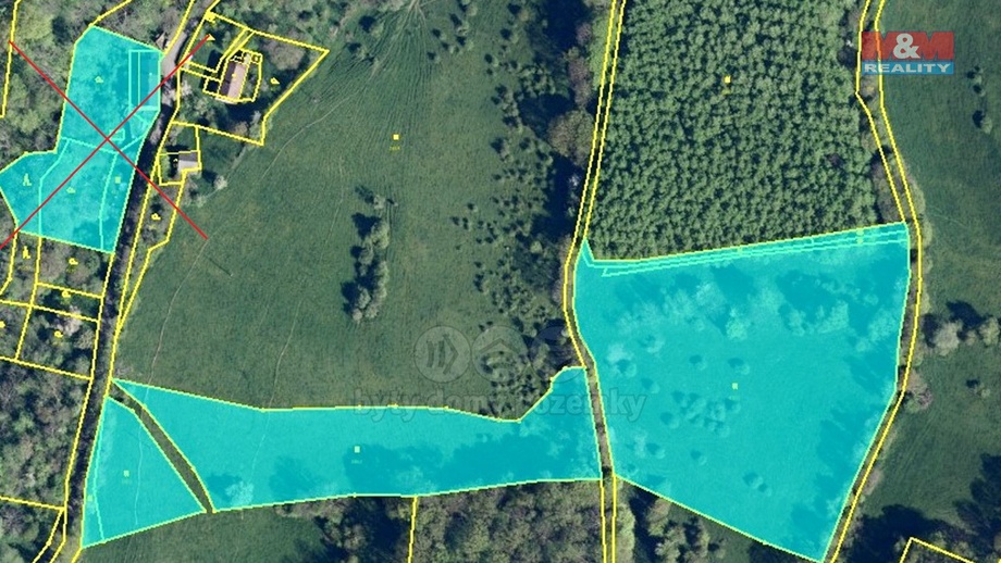 Prodej louky 21 830 m², Malšovice - Hliněná