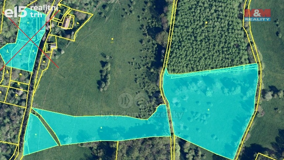 Prodej pozemky - trvalý travní porost, 21 830 m² - Malšovice - Hliněná