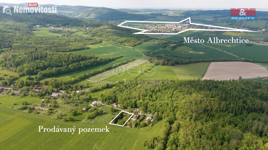 Prodej stavebního pozemku 2 486 m², Město Albrechtice