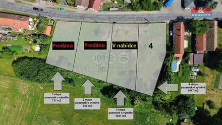 Prodej stavebního pozemku 1 021 m², Labské Chrčice