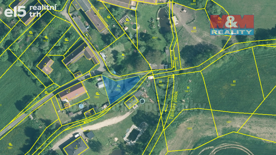 Prodej pozemky - zahrady, 266 m² - Tálín - Kukle