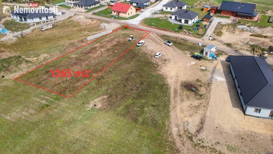 Prodej stavebního pozemku 1 265 m², Chotýčany