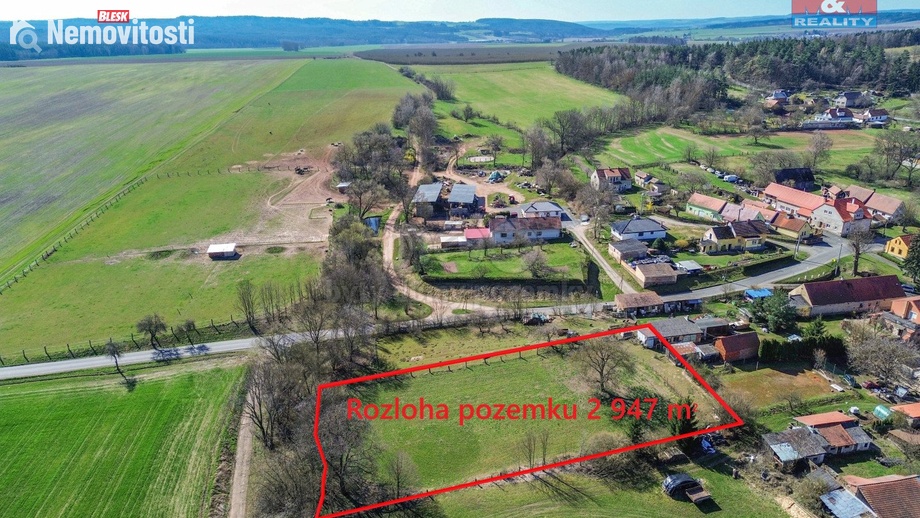 Prodej stavebního pozemku 2 948 m², Pastuchovice