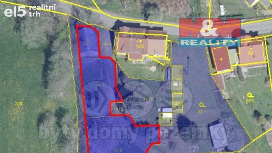 Prodej pozemky pro bydlení, 1 292 m² - Jindřichovice
