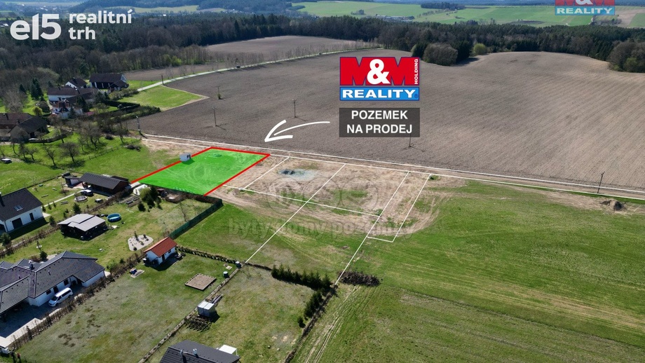Prodej pozemky pro bydlení, 1 399 m² - Hřibiny-Ledská - Hřibiny
