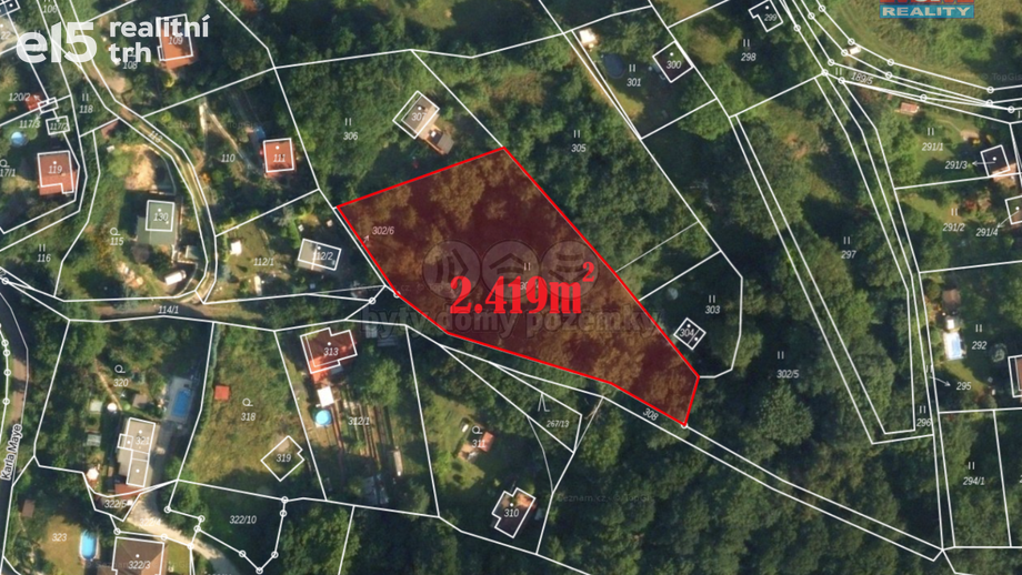 Prodej pozemky - zahrady, 2 419 m² - Ústí nad Labem